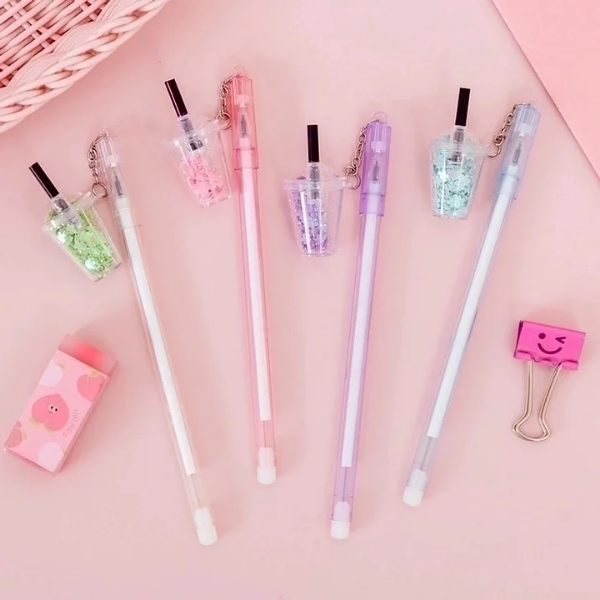 Milk Tea Cup Pendant Gel Pen